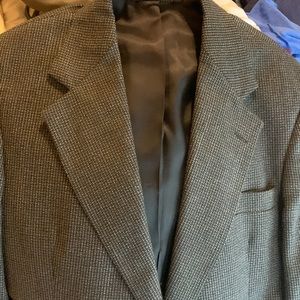 City Casuals by Haggar 40R Black White Suit Jacket